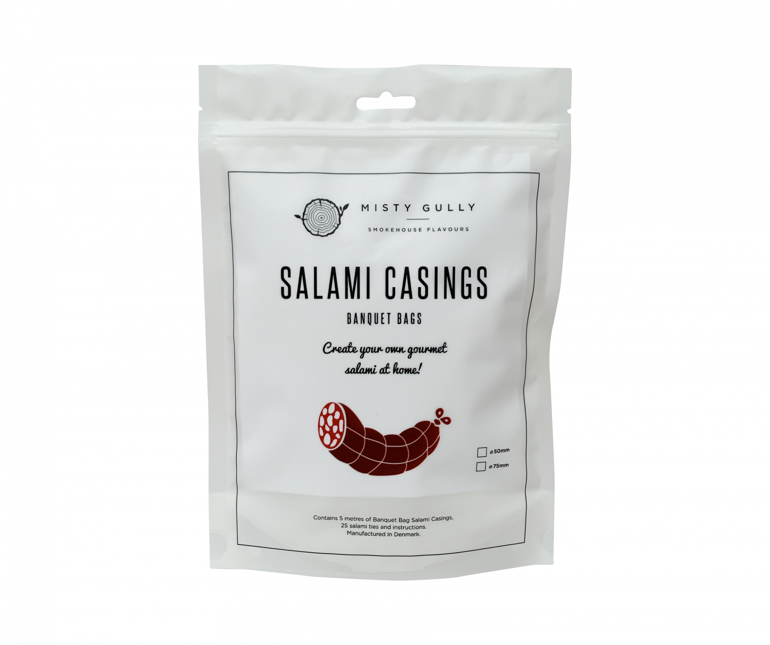 Misty Gully Banquet Bags Salami Casings - 75mm (5m length)