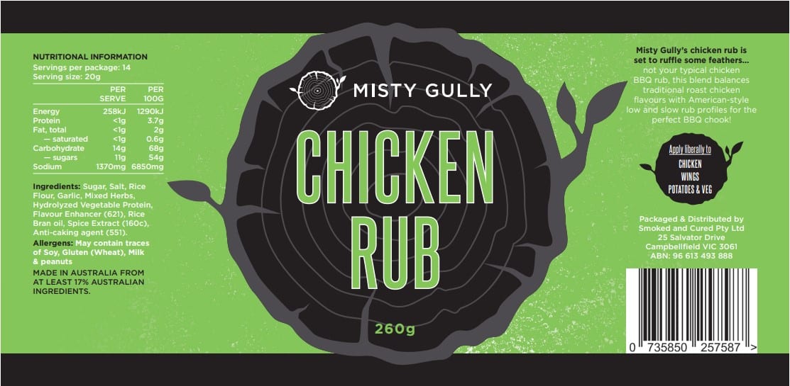 Misty Gully Chicken Rub